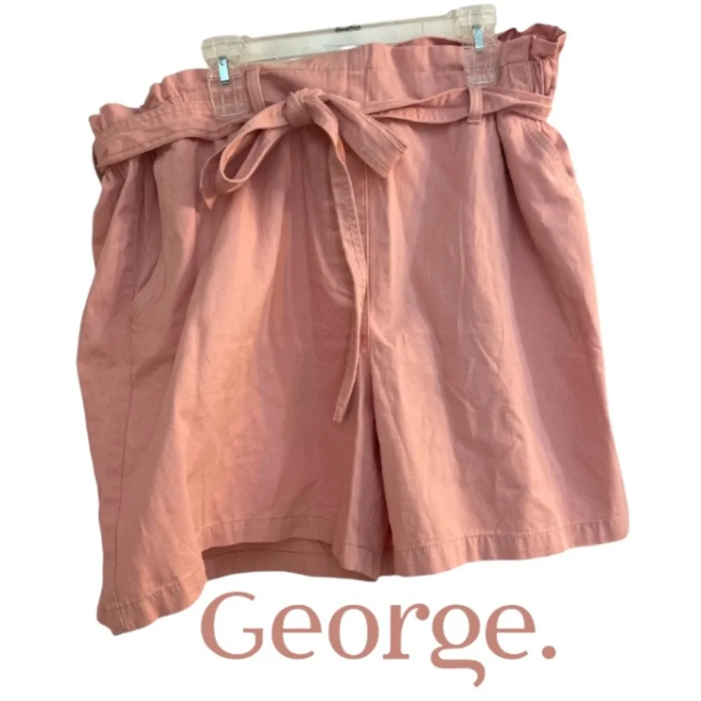 3X George 100% Cotton Paperbag Shorts - Picture 1 of 16